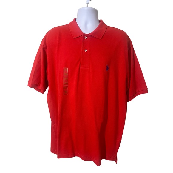 U.S. Polo Assn. Other - US‎ Polo Assn Mens Red Short Sleeve Classic Fit Polo Shirt XXL NWT